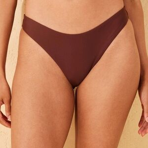 Brown-low Rise-high Leg-cheeky- Bikini Bottom.